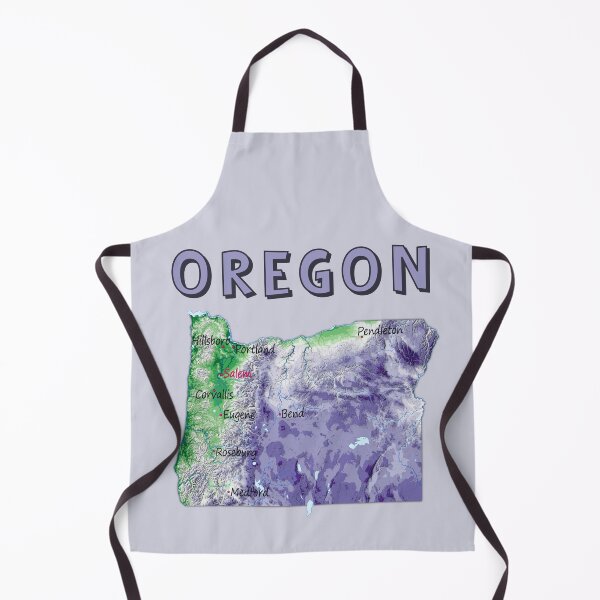 Item preview, Vintage Oregon State Relief Map - Aesthetic Topographic Art designed and sold by mashmosh.