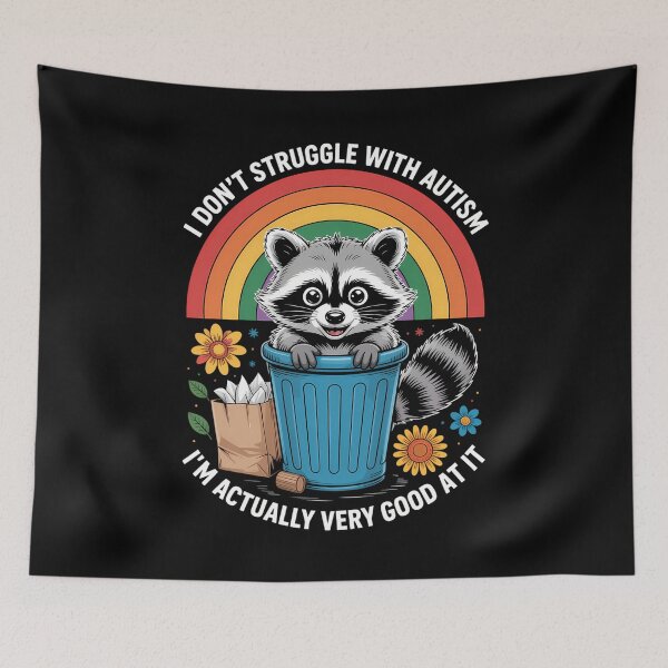 Item preview, Funny Autism Autistic Raccoon Meme designed and sold by lilensgavadur.