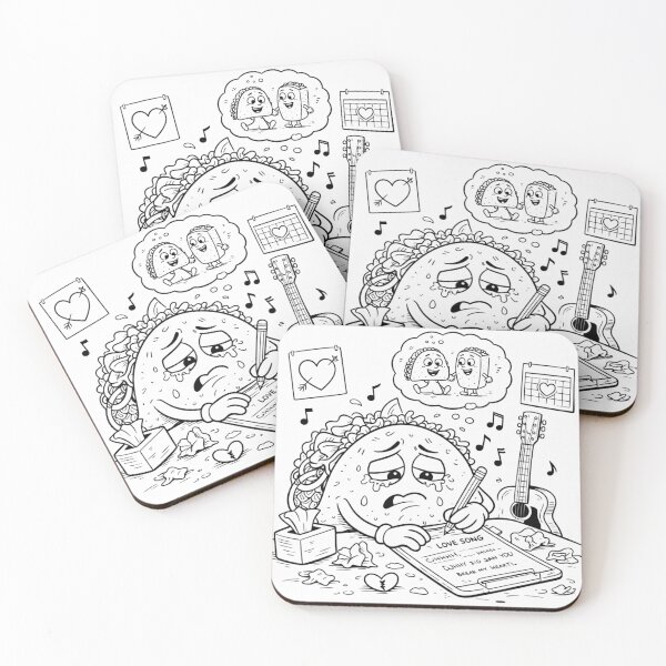 Item preview, Sad Taco Writing a Love Song designed and sold by ComedyInkFactor.