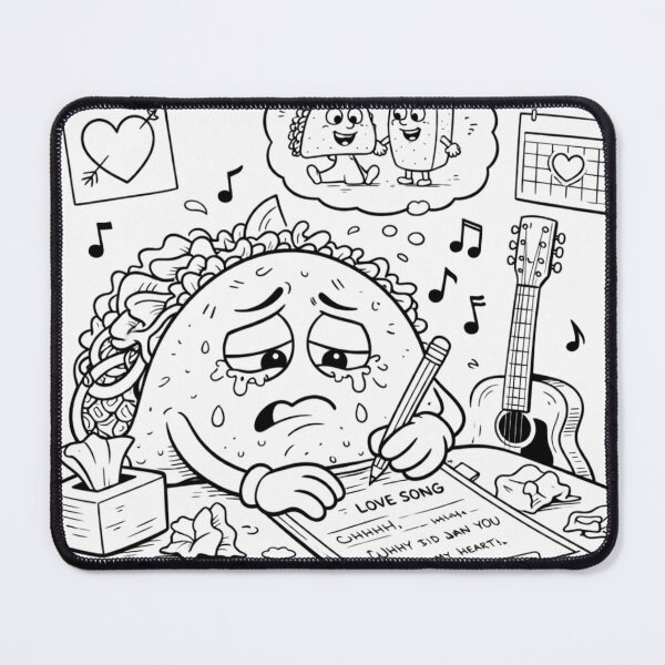 Item preview, Sad Taco Writing a Love Song designed and sold by ComedyInkFactor.