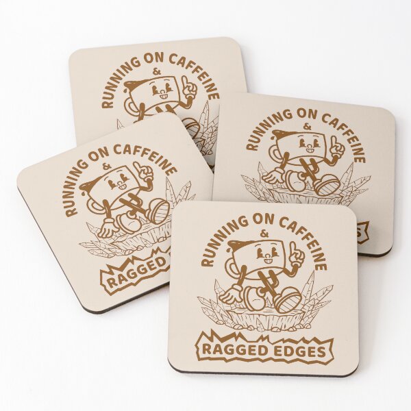 Item preview, Running on Caffeine and Ragged Edges - Funny Coffee Lover Gift designed and sold by ArtApprentice.