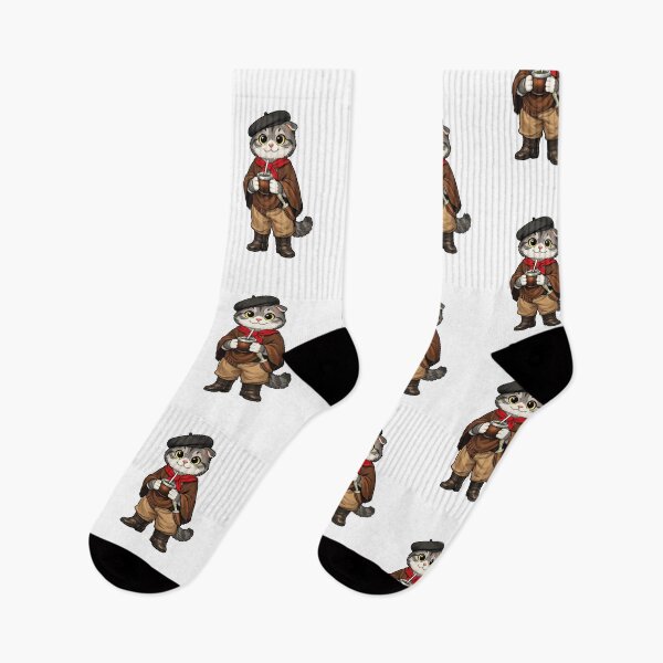 Item preview, Cute Scottish Fold Cat in Argentine Clothing - Cultural Cat Art designed and sold by HappyPawsWorld.