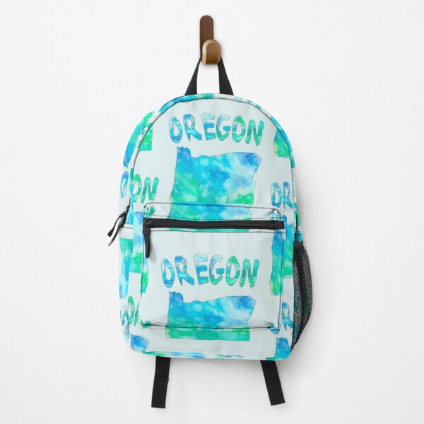 Item preview, Oregon Watercolor Silhouette - Artistic Blue & Green State Map designed and sold by mashmosh.