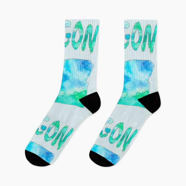 Item preview, Oregon Watercolor Silhouette - Artistic Blue & Green State Map designed and sold by mashmosh.
