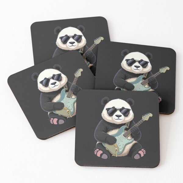 Item preview, Panda Guitar Cool Illustration | Sunglasses Panda Playing Electric Guitar | Chill Music Design designed and sold by ColorSplash123.