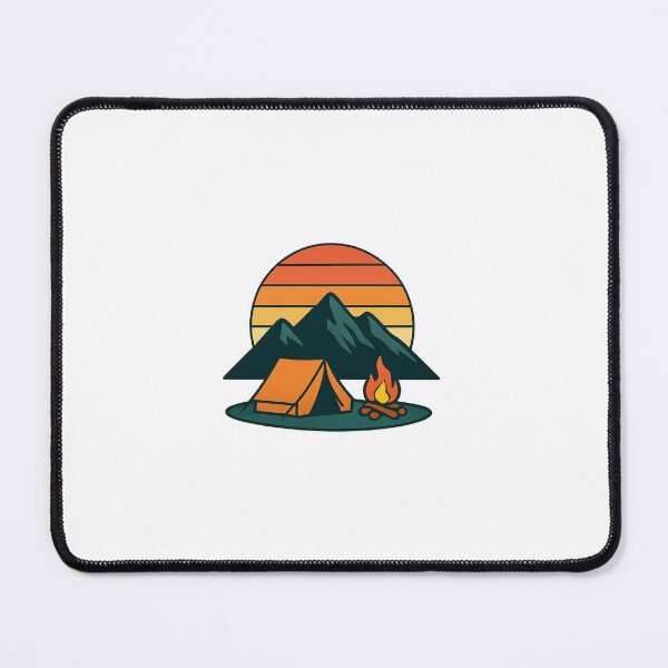 Item preview, Retro Mountain Sunset Campsite designed and sold by Le Grand Requin.