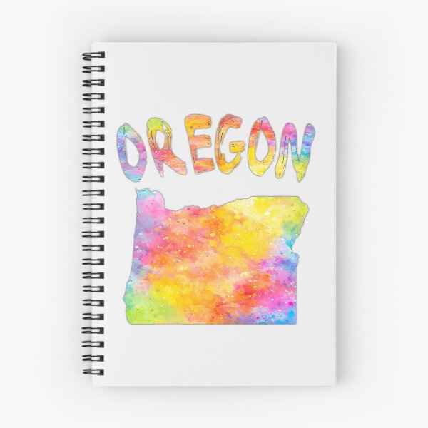 Item preview, Vibrant Oregon State Watercolor Map Art designed and sold by mashmosh.