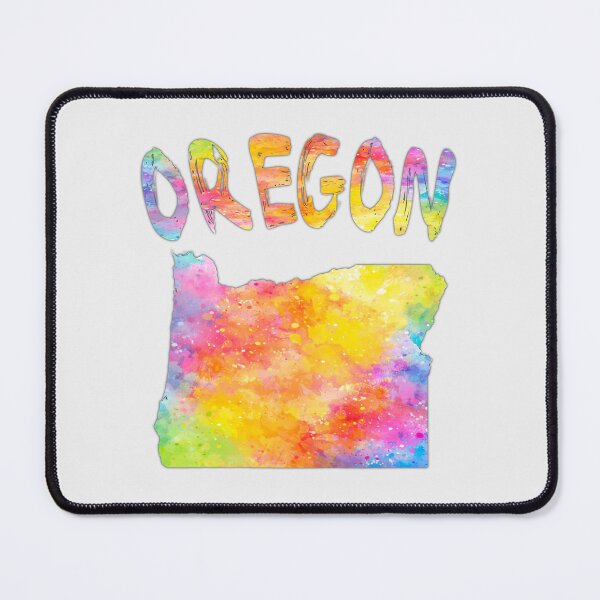 Item preview, Vibrant Oregon State Watercolor Map Art designed and sold by mashmosh.
