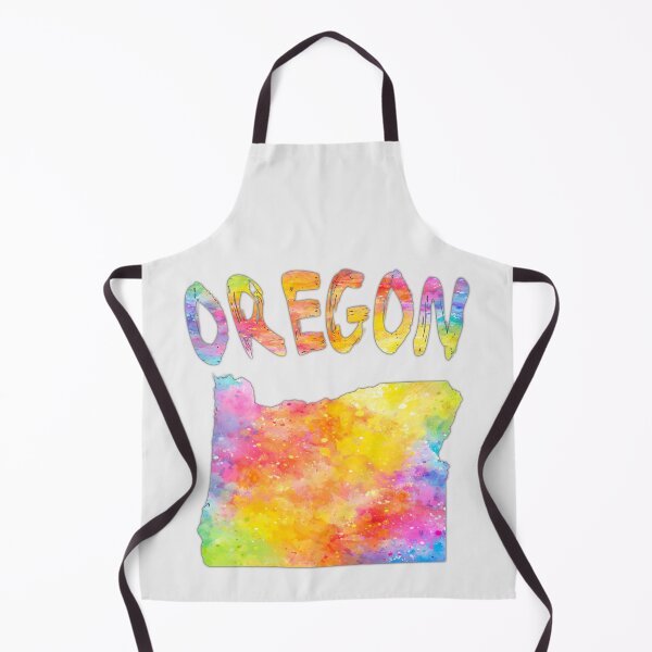 Artikelvorschau, Lebendige Aquarellkarte des Bundesstaates Oregon entworfen und verkauft von mashmosh.