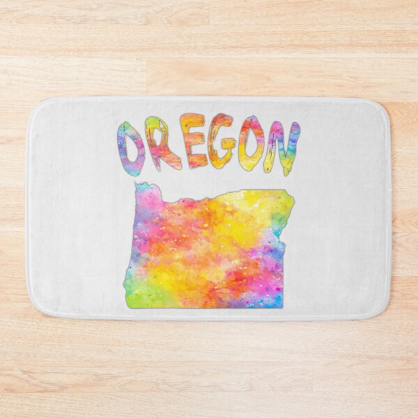 Item preview, Vibrant Oregon State Watercolor Map Art designed and sold by mashmosh.