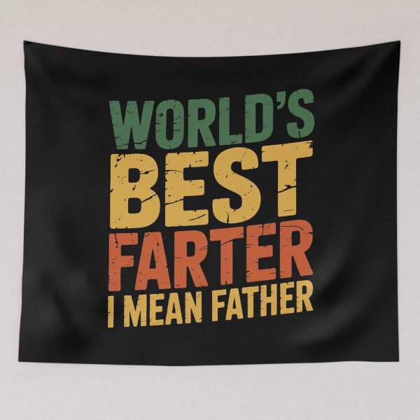 Item preview, World’s Best Farter Funny Dad Quote Vintage Typography designed and sold by flagylART.