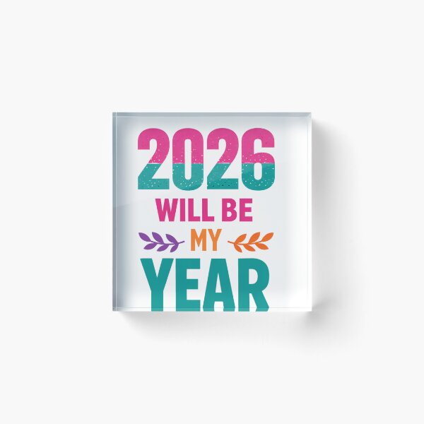 Item preview, 2026 Will Be My Year – Motivational Typography Quote Design designed and sold by aymanraji.