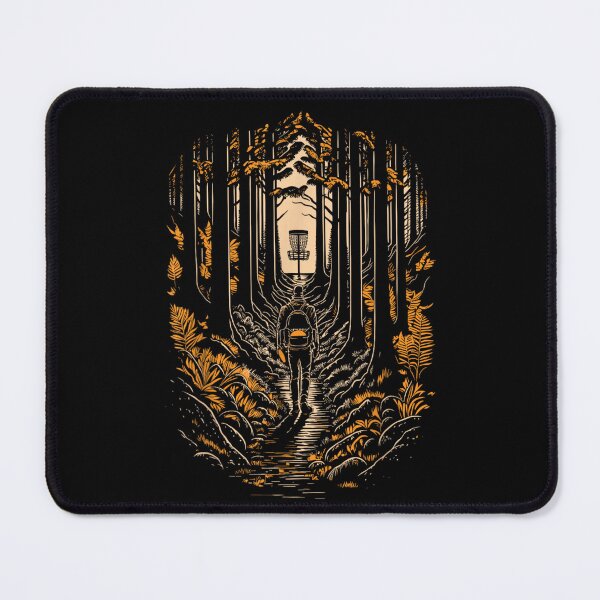 Artikelvorschau, Verspielte Waldwegillustration mit Discgolfkorb entworfen und verkauft von AnsadoWinu.