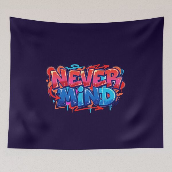 Item preview, Never Mind | Edgy Streetwear Typography Tee designed and sold by typoinspired.