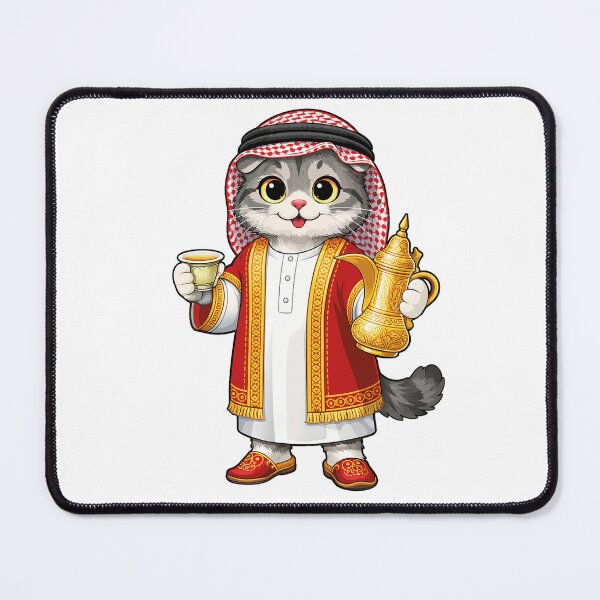 Item preview, Cute Scottish Fold Cat in Bahraini Clothing - Cultural Cat Art designed and sold by HappyPawsWorld.
