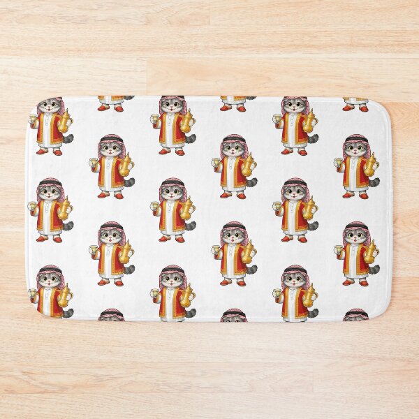 Item preview, Cute Scottish Fold Cat in Bahraini Clothing - Cultural Cat Art designed and sold by HappyPawsWorld.