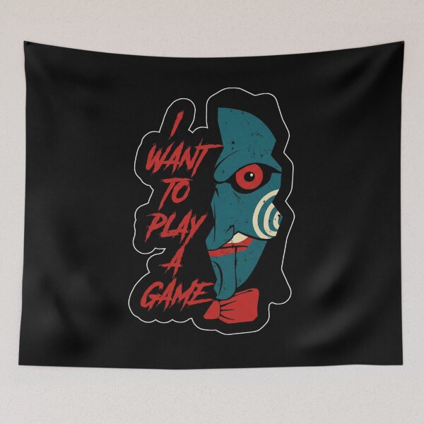 Item preview, I Want To Play A Game - Creepy Horror Puppet Art designed and sold by Cust-tshirts.