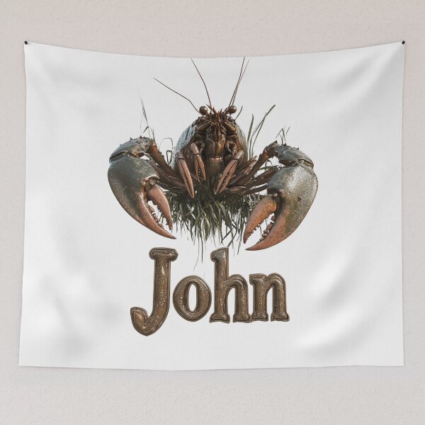Item preview, John Cancer – Crab Zodiac Name Fantasy Art Design designed and sold by AlexLineArt.