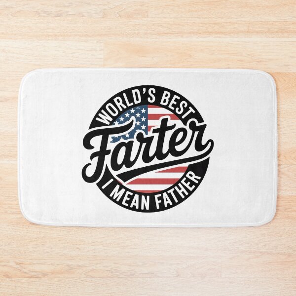 Item preview, World’s Best Farter I Mean Father – Funny Dad Joke Typography designed and sold by flagylART.
