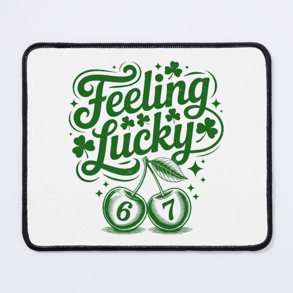 Item preview, St Patricks Day Funny Feeling Lucky Six Seven Shamrock 67 Meme Irish 67 designed and sold by BlightedArt.