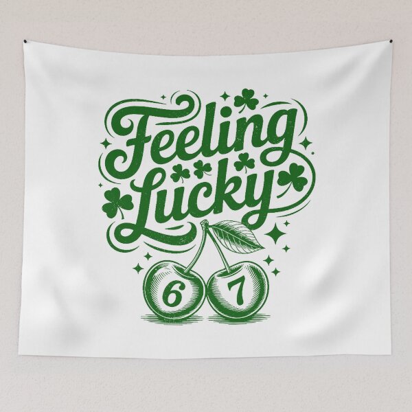 Item preview, St Patricks Day Funny Feeling Lucky Six Seven Shamrock 67 Meme Irish 67 designed and sold by BlightedArt.