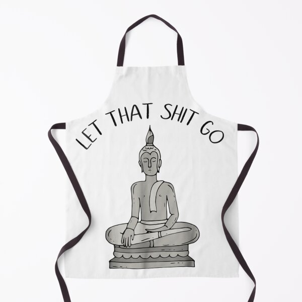 Item preview, Let That Go Meditating Statue Sarcastic Calm Humor Art designed and sold by RannaHile.