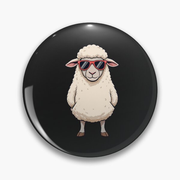 Item preview, Cool Sheep Street Style Illustration | Sheep with Red Sunglasses | Minimal Lifestyle Design designed and sold by ColorSplash123.