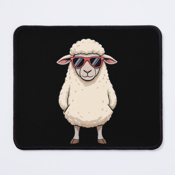 Item preview, Cool Sheep Street Style Illustration | Sheep with Red Sunglasses | Minimal Lifestyle Design designed and sold by ColorSplash123.