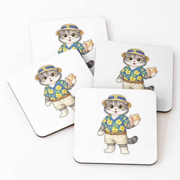Item preview, Cute Scottish Fold Cat in Barbadian Clothing - Cultural Cat Art designed and sold by HappyPawsWorld.