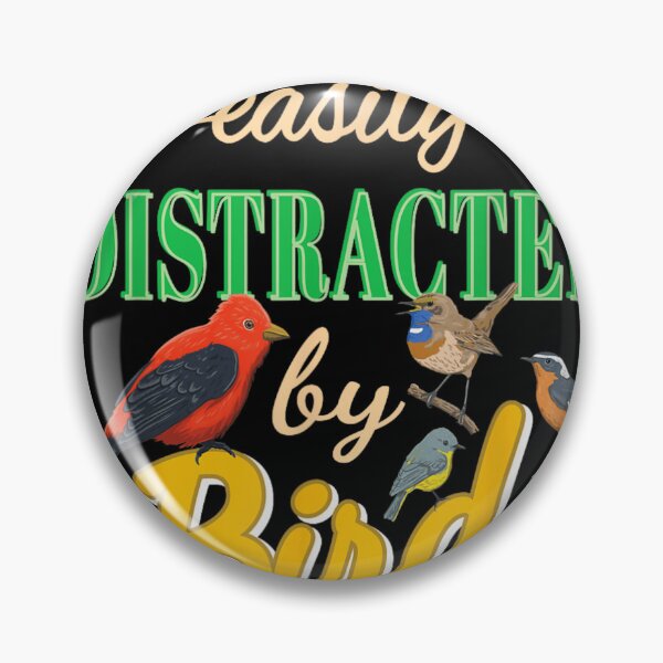 Item preview, Easily Distracted By Birds Colorful Nature Typography Art designed and sold by StanaLuis.