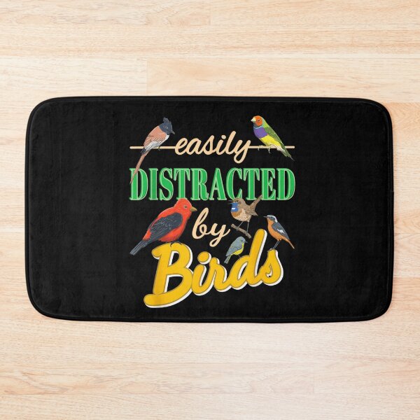 Item preview, Easily Distracted By Birds Colorful Nature Typography Art designed and sold by StanaLuis.