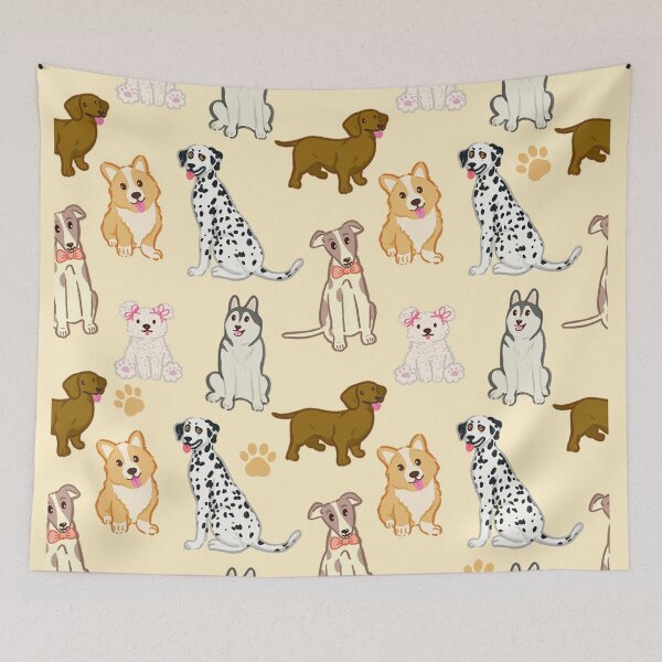 Item preview, Cute Cartoon Dogs Seamless Pattern Design designed and sold by tarzbol.