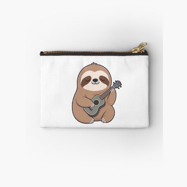 Item preview, Cute Sloth Ukulele Cartoon | Lazy Cool Sloth Playing Ukulele | Minimal Cute Design designed and sold by ColorSplash123.