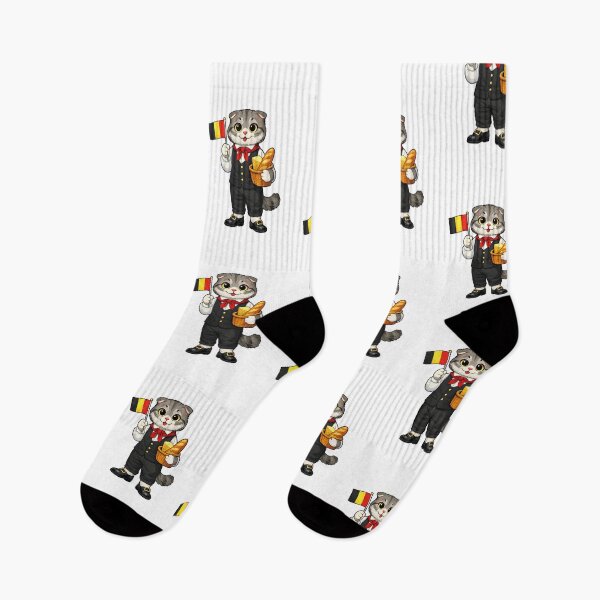 Item preview, Cute Scottish Fold Cat in Belgian Clothing - Cultural Cat Art designed and sold by HappyPawsWorld.