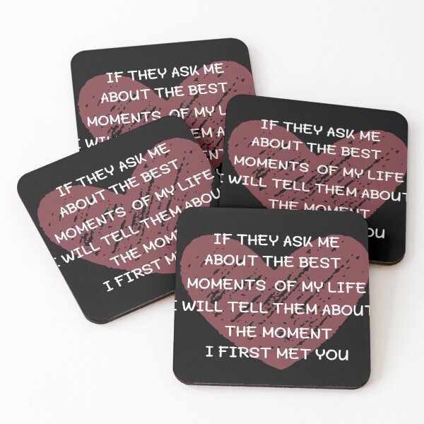 Item preview, The Moment I Met You – Romantic Quote with Heart designed and sold by ShadyArfaa.