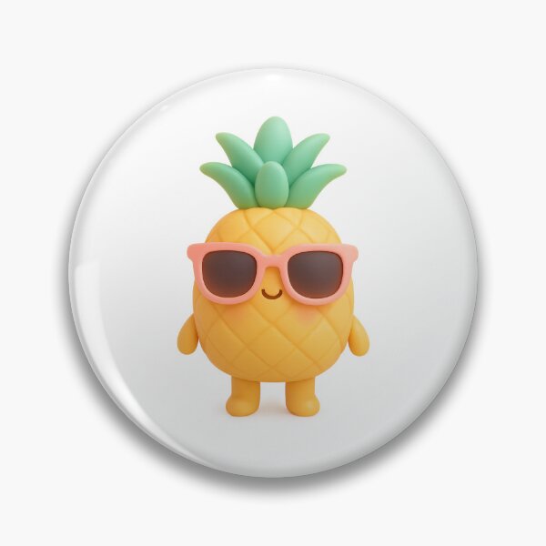 Item preview, Cute Pineapple with Sunglasses | Kawaii Tropical Summer Fruit Art designed and sold by Moons Studio.