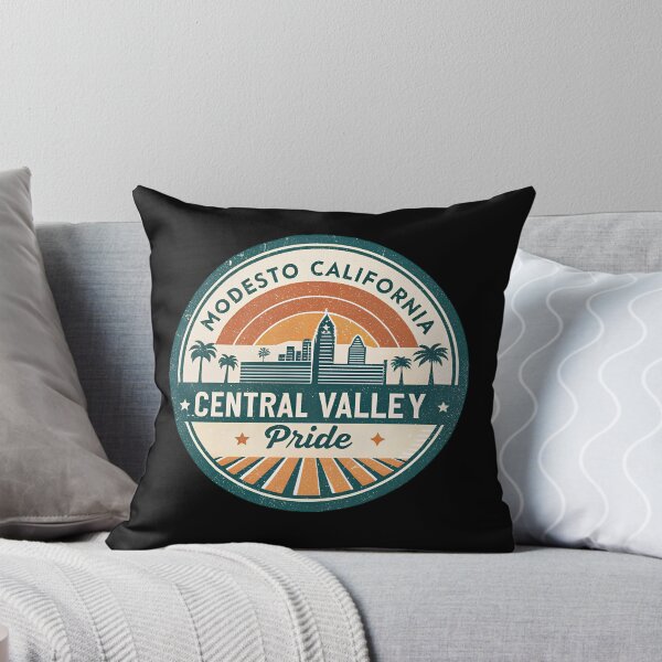 Item preview, Modesto California Central Valley Pride – Retro Travel Badge Design designed and sold by VividOrganica.