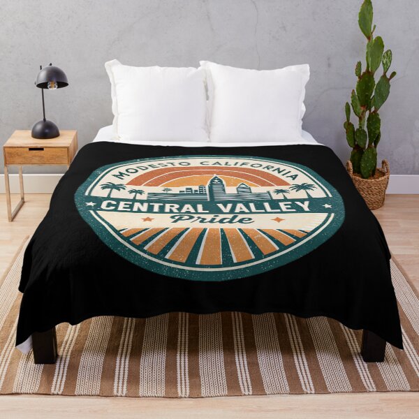 Item preview, Modesto California Central Valley Pride – Retro Travel Badge Design designed and sold by VividOrganica.