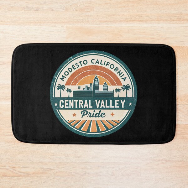 Item preview, Modesto California Central Valley Pride – Retro Travel Badge Design designed and sold by VividOrganica.