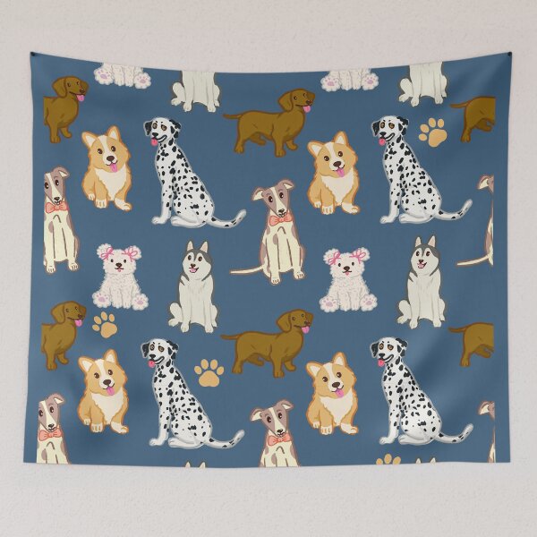 Item preview, Cute Cartoon Dogs Seamless Pattern Design designed and sold by tarzbol.