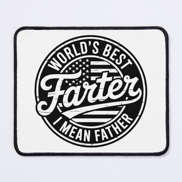 Item preview, World’s Best Farter I Mean Father – Funny Dad Joke Typography designed and sold by flagylART.