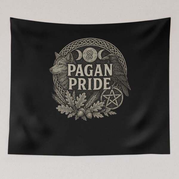 Item preview, Pagan Pride – Wolf, Raven & Triple Moon | SVT Pagan Pride Series designed and sold by SEVERTREND APPAREL .