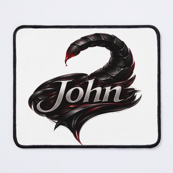 Item preview, John Scorpio – Scorpion Zodiac Name Dark Fantasy Art designed and sold by AlexLineArt.