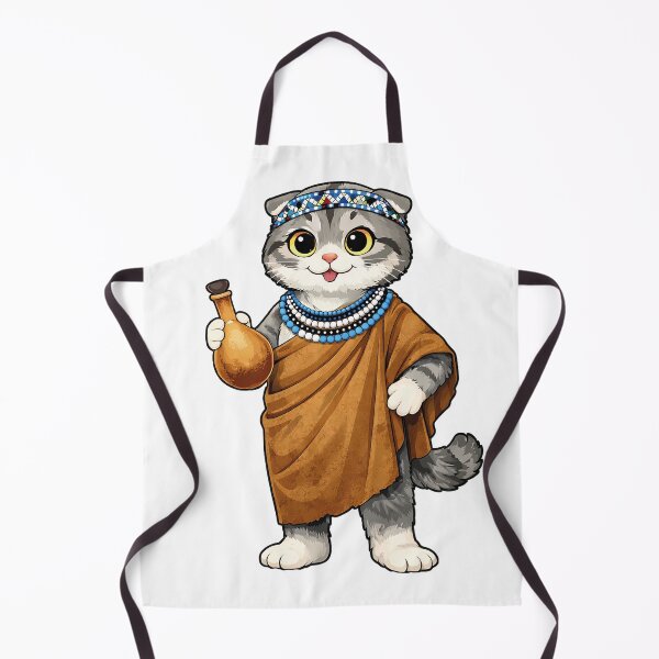Item preview, Cute Scottish Fold Cat in Botswanan Clothing - Cultural Cat Art designed and sold by HappyPawsWorld.