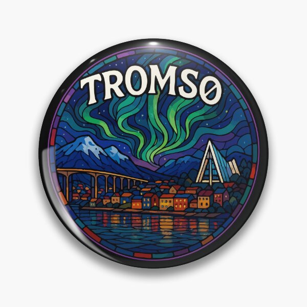 Item preview, Tromso Norway Stained Glass Travel designed and sold by TomFrontierArt.