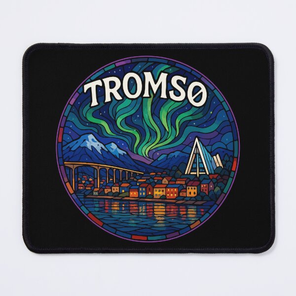 Item preview, Tromso Norway Stained Glass Travel designed and sold by TomFrontierArt.