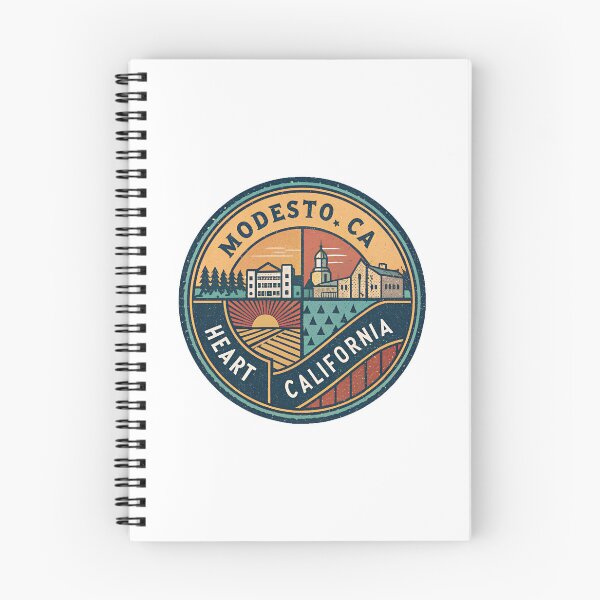Item preview, Modesto CA Heart of California – Vintage Retro Travel Emblem designed and sold by VividOrganica.