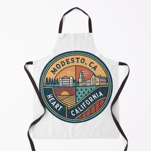 Item preview, Modesto CA Heart of California – Vintage Retro Travel Emblem designed and sold by VividOrganica.