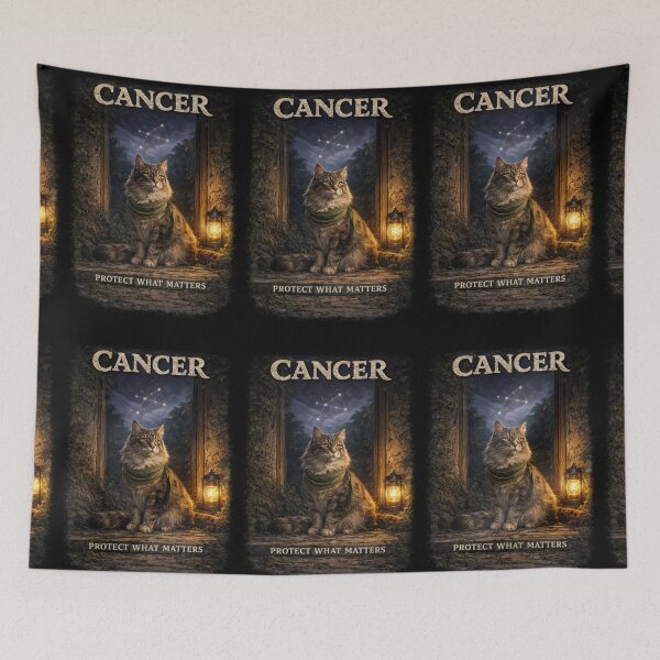 Item preview, Cancer Zodiac Cat – Protect What Matters Astrology Art designed and sold by TroyTheTerrific.