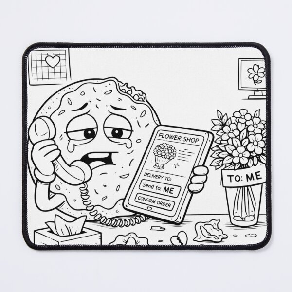 Item preview, Sad Taco Ordering Flowers for Me – Self Love Breakup Humor designed and sold by ComedyInkFactor.